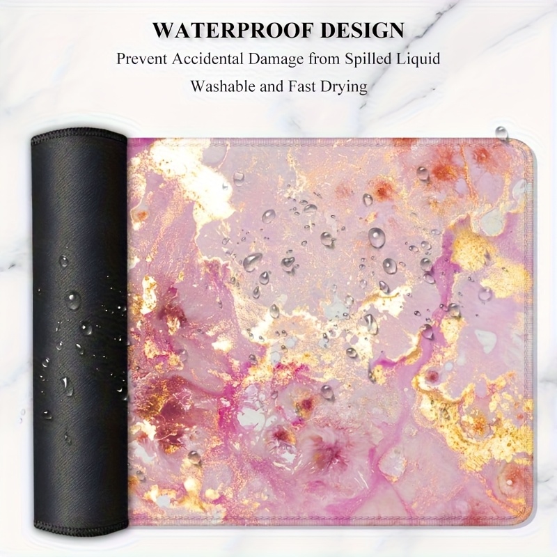 Large Pink Marble Desk Mat Rub - đánh giá và giá Pc Gaming Pink